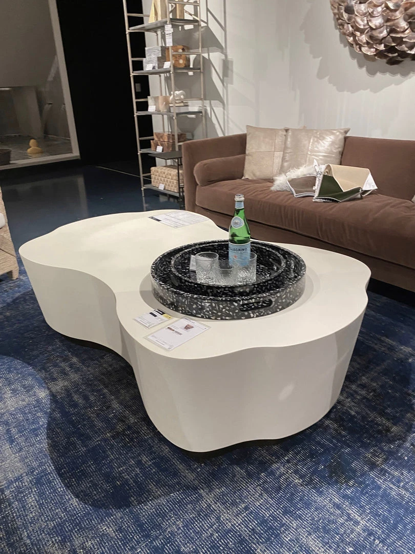 Made Goods Rockwell Coffee Table Large White Faux Belgian Linen New Arrivals 4 Made Goods Rockwell Coffee Table Large White Faux Belgian Linen New Arrivals