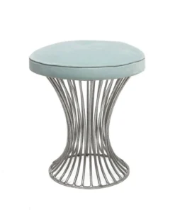 Made Goods New Arrivals Roderic Round Stool Silver