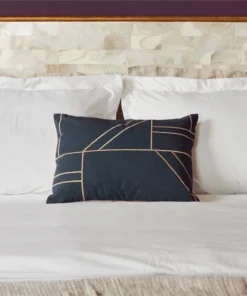 Made Goods Roslyn Lumbar Pillow Set Navy Canvas New Arrivals