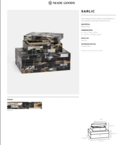 Made Goods New Arrivals Sarlic Box Set Natural Mixed Horn