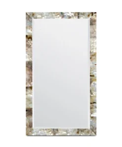 Made Goods New Arrivals Sidney Rectangular Mirror Silver Mother Of Pearl Shell