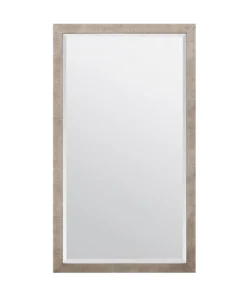 Made Goods New Arrivals Sidney Rectangular Mirror Warm Silver Faux Silk