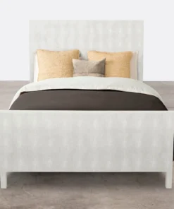 Made Goods New Arrivals Sloane Bed Blanc Faux Shagreen