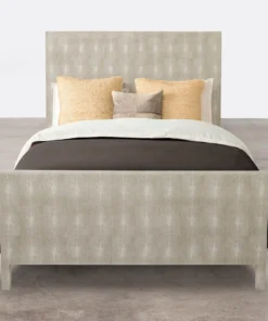 Made Goods Sloane Bed Sand Faux Shagreen