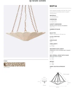 Made Goods New Arrivals Sofia Chandelier Medium