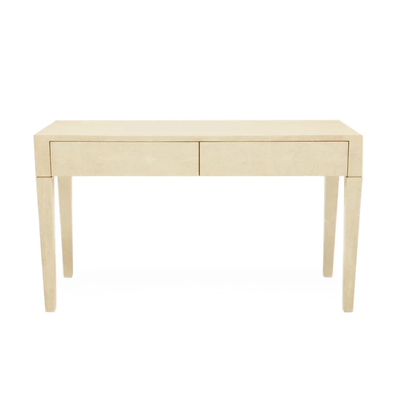 Made Goods New Arrivals Sorin 2 Drawer Desk Off White Faux Shagreen 1 Made Goods New Arrivals Sorin 2 Drawer Desk Off White Faux Shagreen