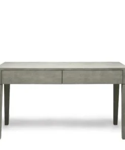 Made Goods Sorin 2 Drawer Desk Castor Gray Vintage Faux Shagreen New Arrivals