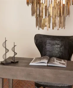 Made Goods Sorin 2 Drawer Desk Seal Faux Shagreen New Arrivals