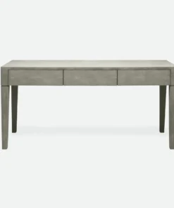 Made Goods Sorin 3 Drawer Desk Castor Gray Faux Shagreen New Arrivals