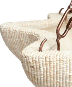 Made Goods New Arrivals Tabitha Chandelier Natural Coco Beads And Gold Metal