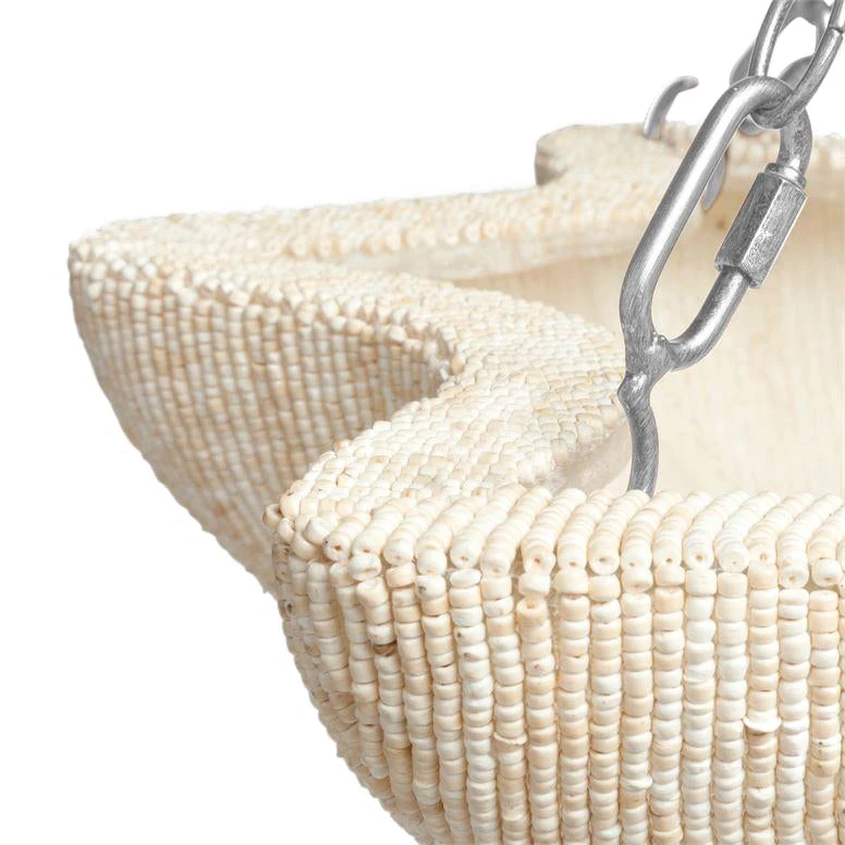 Made Goods New Arrivals Tabitha Chandelier Natural Coco Beads And Silver Metal 4 Made Goods New Arrivals Tabitha Chandelier Natural Coco Beads And Silver Metal