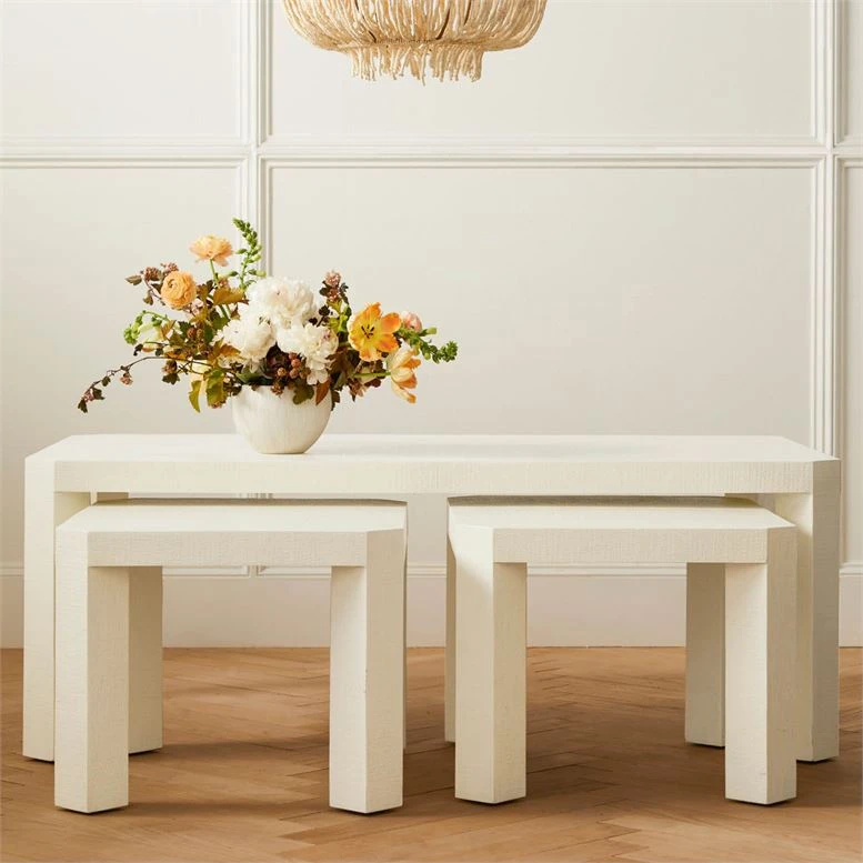 Made Goods Taylam Nesting Coffee Tables Large Off White Faux Raffia 2 Made Goods Taylam Nesting Coffee Tables Large Off White Faux Raffia