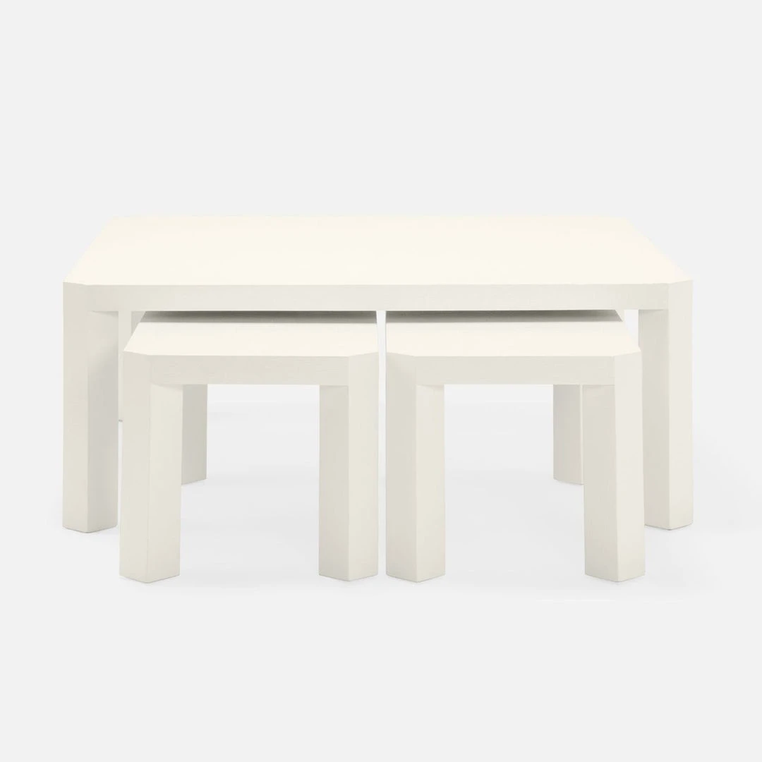 Made Goods New Arrivals Taylam Nesting Coffee Tables Small Off White Faux Raffia 1 Made Goods New Arrivals Taylam Nesting Coffee Tables Small Off White Faux Raffia