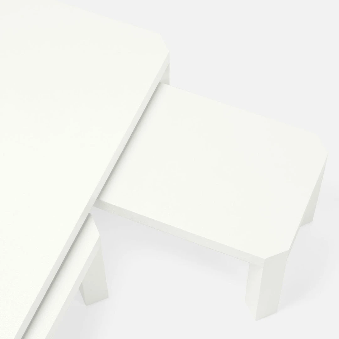 Made Goods Taylam Nesting Coffee Tables Small Pristine Faux Raffia New Arrivals 4 Made Goods Taylam Nesting Coffee Tables Small Pristine Faux Raffia New Arrivals