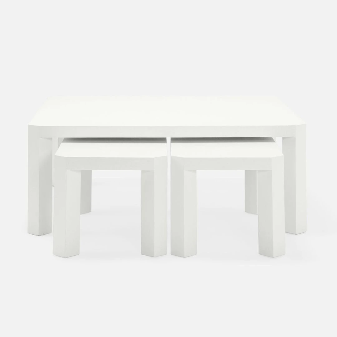 Made Goods Taylam Nesting Coffee Tables Small Pristine Faux Raffia New Arrivals 1 Made Goods Taylam Nesting Coffee Tables Small Pristine Faux Raffia New Arrivals