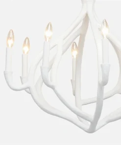 Made Goods Ulla Chandelier White Gesso Concrete New Arrivals