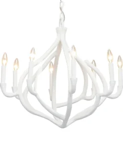 Made Goods Ulla Chandelier White Gesso Concrete New Arrivals