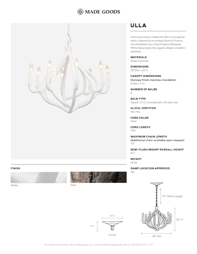 Made Goods Ulla Chandelier Gray Concrete New Arrivals 6 Made Goods Ulla Chandelier Gray Concrete New Arrivals