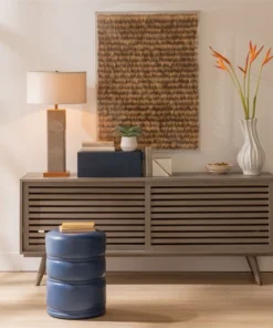 Made Goods New Arrivals Vaughn Stool Navy