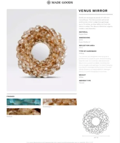 Made Goods Venus Mirror Champagne 7 Made Goods Venus Mirror Champagne