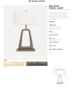 Made Goods Weldon Table Lamp Gray Stone New Arrivals 9 Made Goods Weldon Table Lamp Gray Stone New Arrivals