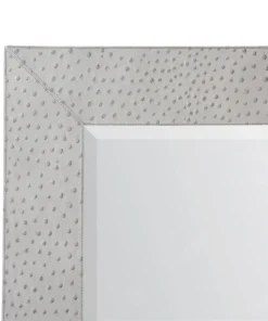 Made Goods Zsa Zsa Mirror Grey Ostrich Full Grain Leather New Arrivals