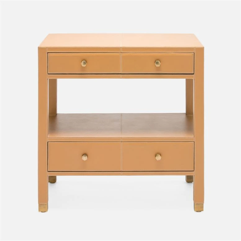 Made Goods Conner Double Nightstand Dark Tan New Arrivals 3 Made Goods Conner Double Nightstand Dark Tan New Arrivals