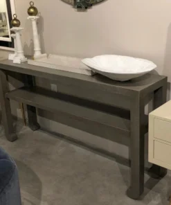 Made Goods New Arrivals Askel 60" Console Seal Faux Raffia