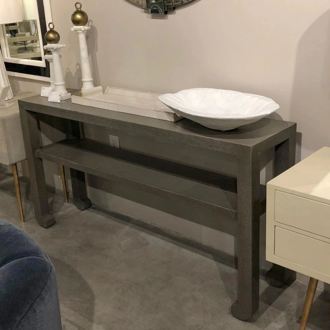 Made Goods New Arrivals Askel 60" Console Seal Faux Raffia 2 Made Goods New Arrivals Askel 60" Console Seal Faux Raffia