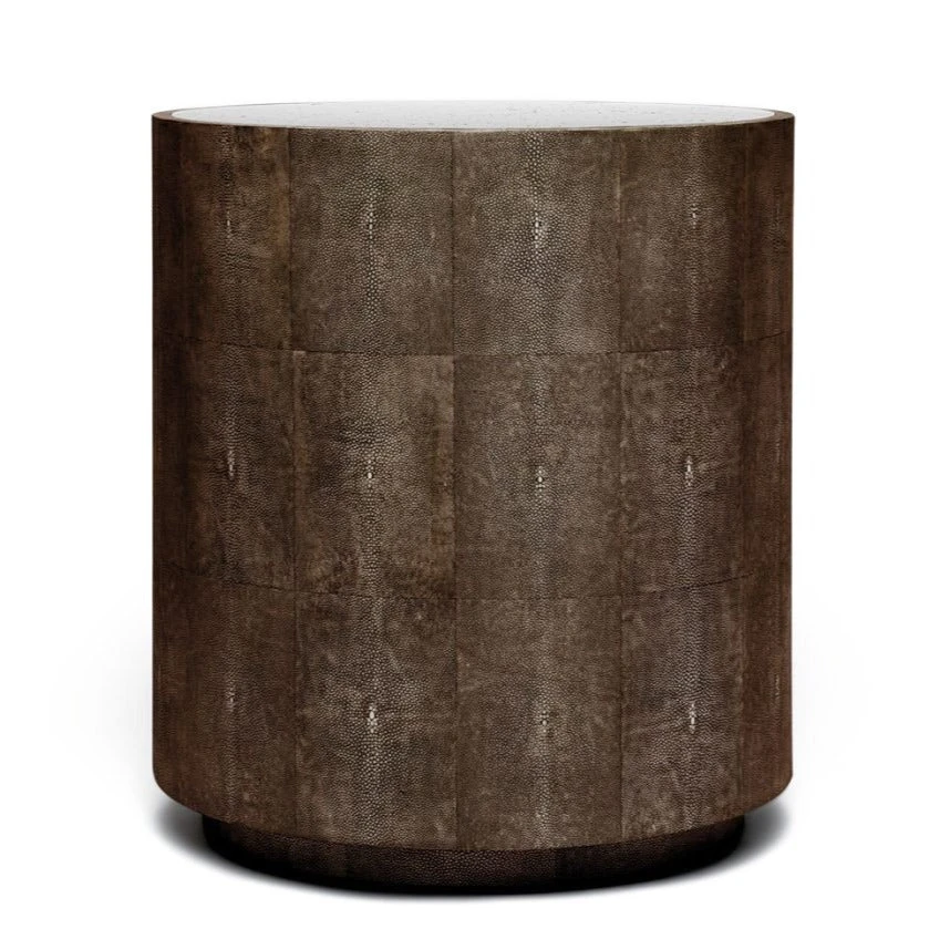 Made Goods Cara Side Table Dark Mushroom Faux Shagreen New Arrivals 1 Made Goods Cara Side Table Dark Mushroom Faux Shagreen New Arrivals