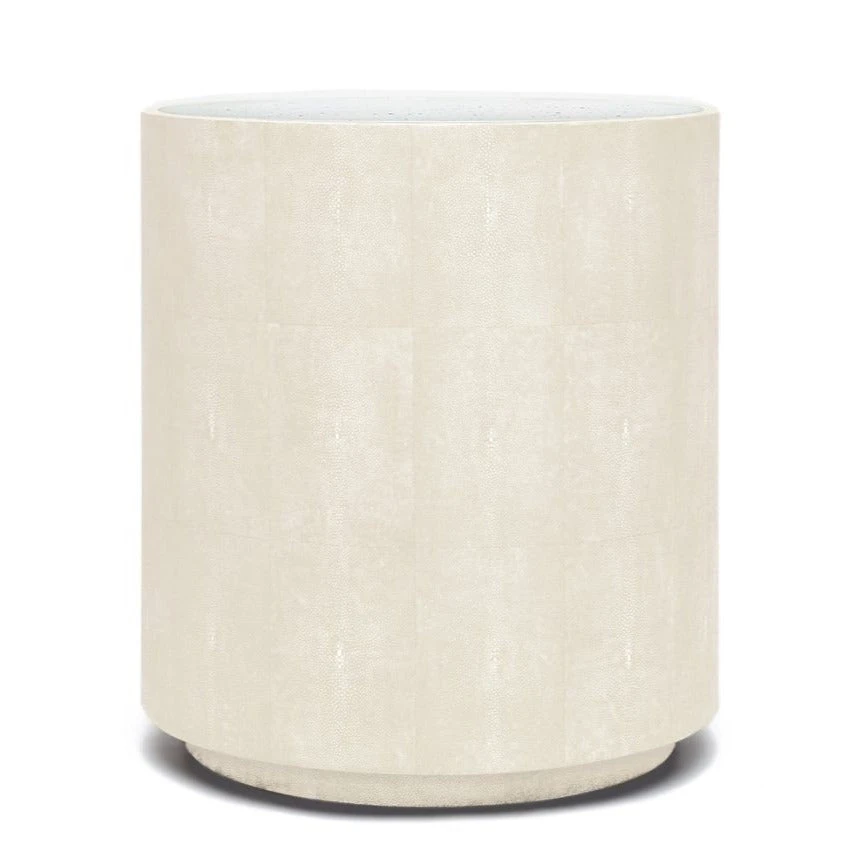 Made Goods Cara Side Table Snow Faux Shagreen 1 Made Goods Cara Side Table Snow Faux Shagreen
