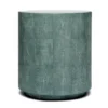Made Goods New Arrivals Cara Side Table Turquoise Faux Shagreen