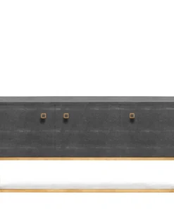 Made Goods New Arrivals Dallon 3 Door Buffet In Cool Gray Faux Shagreen And Gold