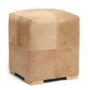 Made Goods Essex Stool Beige Hair On Hide Leather