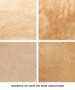 Made Goods Essex Stool Beige Hair On Hide Leather