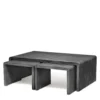 Made Goods Harlow Nesting Coffee Tables Cool Gray Faux Shagreen New Arrivals
