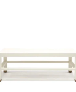 Made Goods New Arrivals Jarin Coffee Table White Faux Belgian Linen
