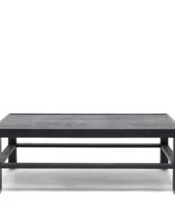 Made Goods Jarin Coffee Table Dark Navy Faux Belgian Linen New Arrivals