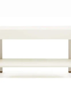 Made Goods Jarin Console White Faux Belgian Linen New Arrivals