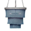 Made Goods Patricia Chandelier Small Dusty Blue Coco Beads And Silver Metal New Arrivals