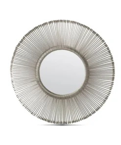 Made Goods New Arrivals Dawn Mirror Antiqued Silver Iron Small