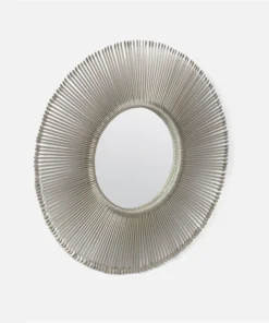 Made Goods New Arrivals Dawn Mirror Antiqued Silver Iron Small