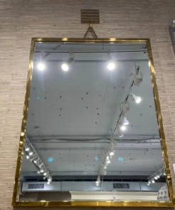 Mirror Home New Arrivals Welded Wall Mount Mirror Burnished Brass