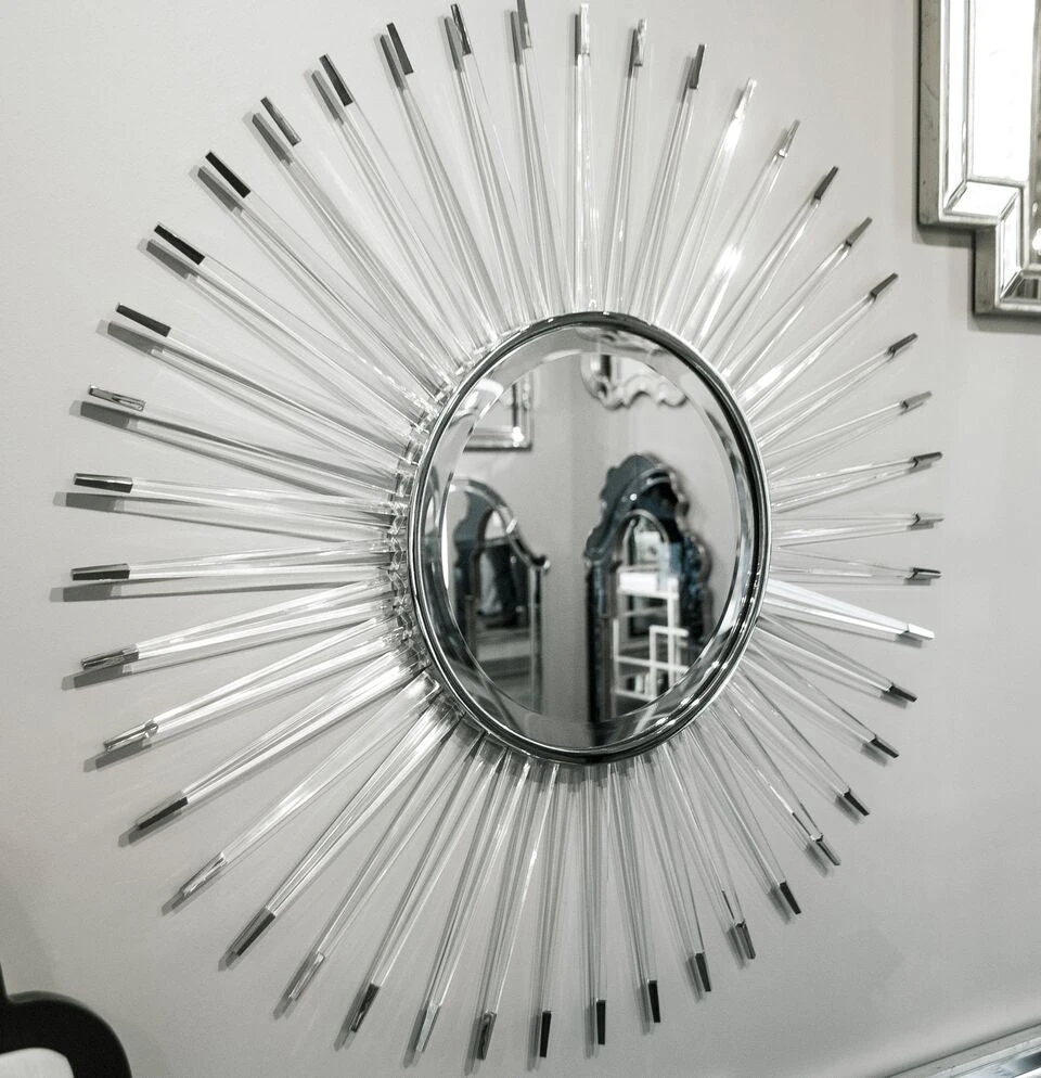Mirror Home Acrylic And Nickel Starburst Mirror 3 Mirror Home Acrylic And Nickel Starburst Mirror