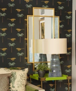 Mirror Home Cosmo Gold Leaf Mirror