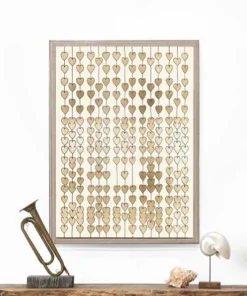 Natural Curiosities New Arrivals Cartier Heart Strings Gold Leaf Framed Artwork