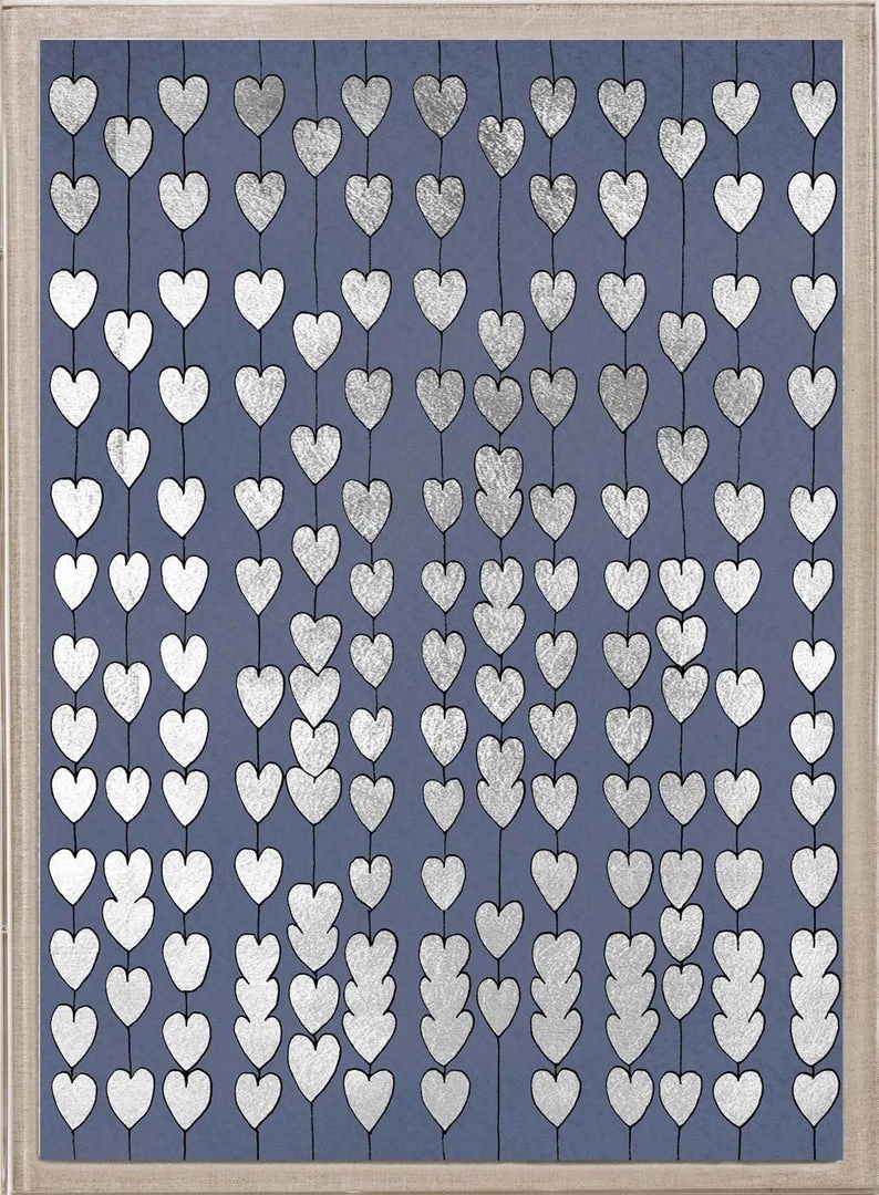Natural Curiosities Cartier Heart Strings Navy Framed Artwork New Arrivals 1 Natural Curiosities Cartier Heart Strings Navy Framed Artwork New Arrivals