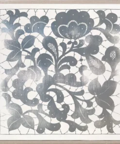 Natural Curiosities New Arrivals Gilded Lace Framed Artwork Silver Leaf