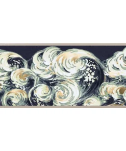 Natural Curiosities New Arrivals Gold Leaf Wave Framed Artwork