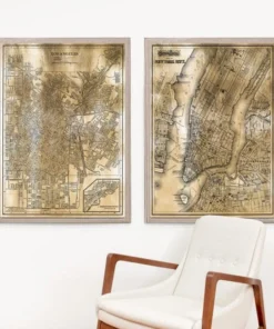 Natural Curiosities Gold City Map Artwork - San Francisco